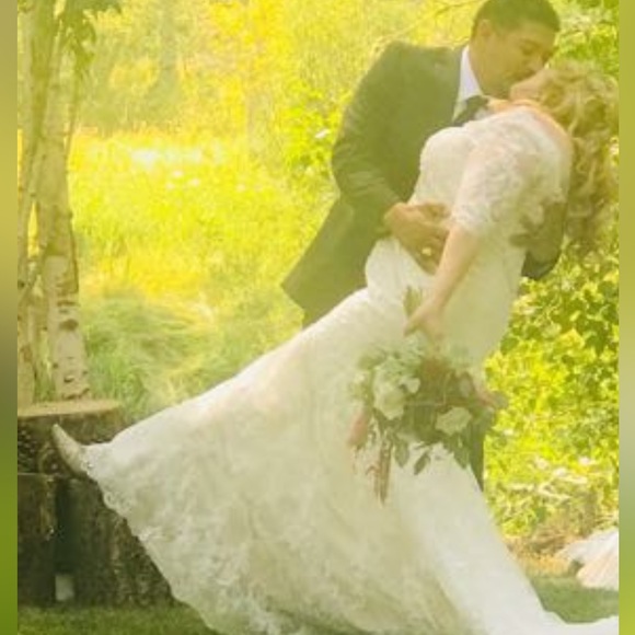 LANE Cowgirl boots with lace detail perfect for Bride! - Picture 6 of 6